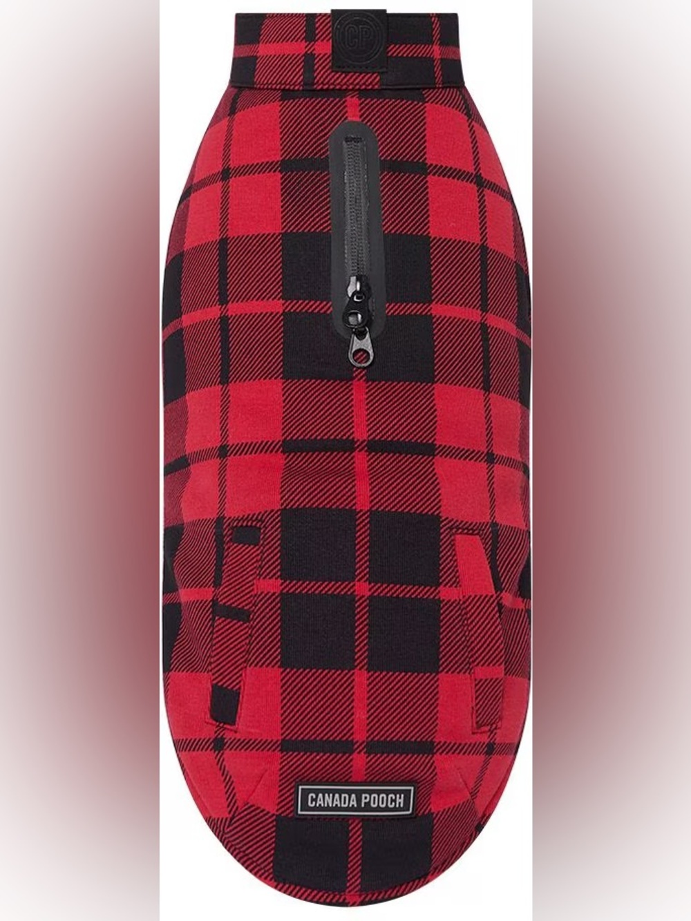 NWT Canada Pooch Thermal Tech Fleece Dog Sweater, Red Plaid, 16